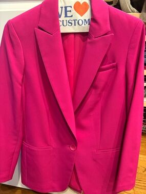 Express Hot Pink Editor Blazer